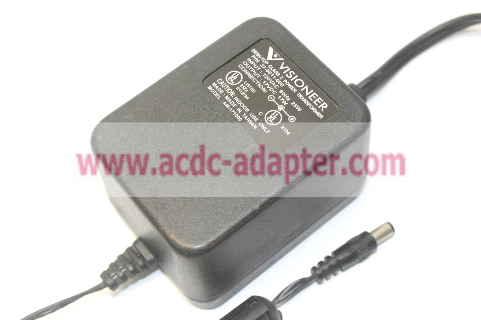 New Visioneer AM-171000 37-0011-000 Class 2 Transformer Power Supply AC Adapter - Click Image to Close